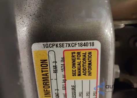 2012 Chevrolet Silverado 1500 Lt из США, поврежденный, VIN 1GCPKSE7XCF184018